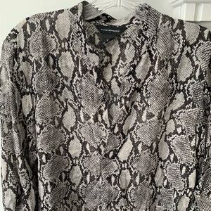 Club Monaco snakeskin blouse